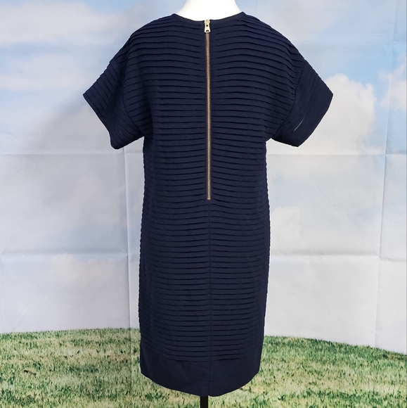 J. CREW | HORIZONTAL PLEATED CHIFFON T-SHIRT DRESS - Picture 6 of 15